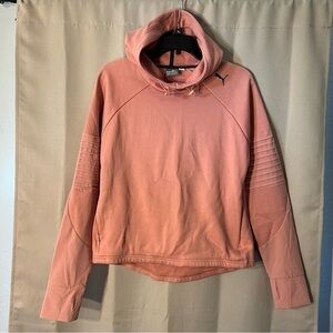 Puma Women Medium Evostripe Pink Moto Hoodie
